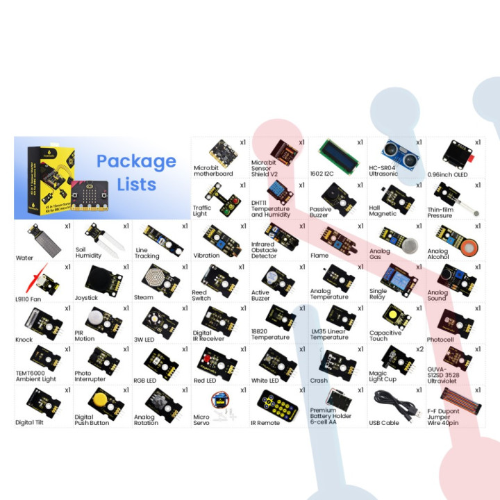 Kit Educativo para Micro:bit (45 Sensores)