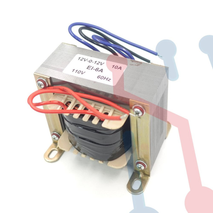 Transformador 12VAC-0-12VAC 10A