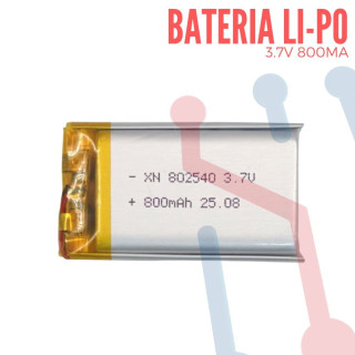 Batería LI-PO 3.7V 800mA (802540)