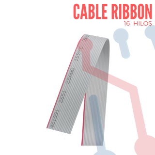 Cable Ribbon  16 Hilos Gris X Metro