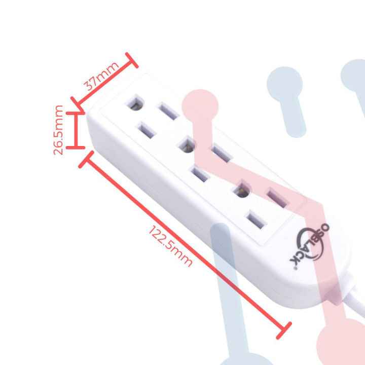 Multitoma Eléctrico 3 Salidas 15A