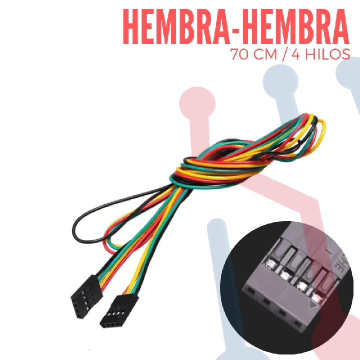 Cable Conexión 4 Pin H-H 70cm