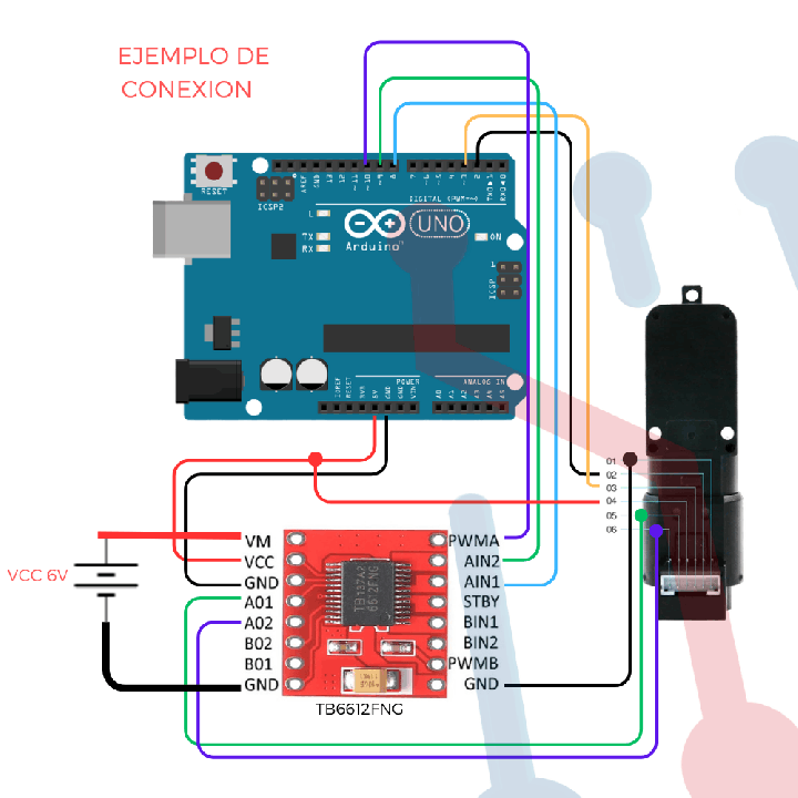 Motorreductor Metal 6V 355RPM