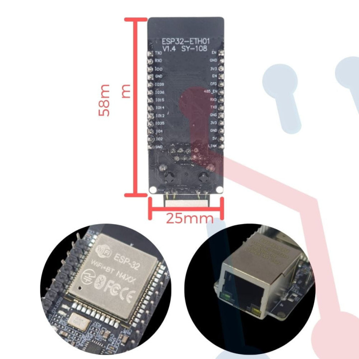 Módulo WT32-ETH01 ESP32 (Puerto Serie a Ethernet)