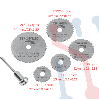 Kit de Minidiscos 6 PCS
