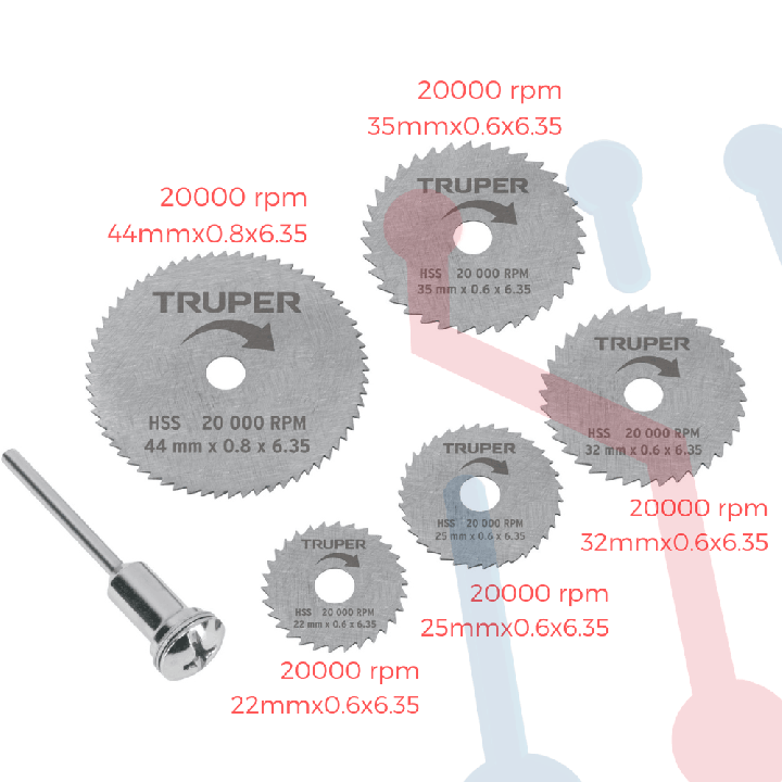 Kit de Minidiscos 6 PCS