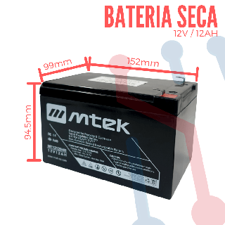 Batería Recargable Sellada 12V 12Ah
