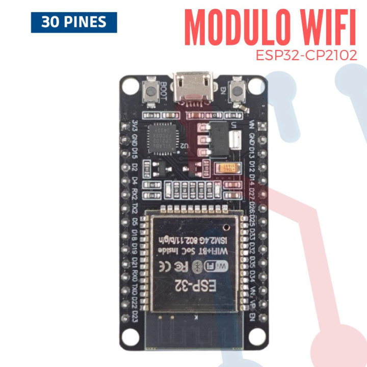 Modulo WIFI ESP32-CP2102 (30Pines)