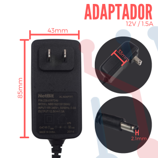 Adaptador de voltaje 12V 1.5A