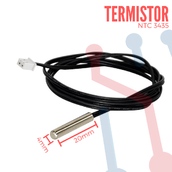 Termistor NTC 3435 10K 1 Metro