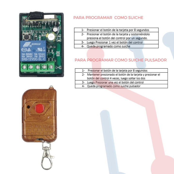 Modulo Receptor 1 CH 315Mhz