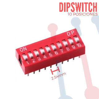 Dip Switch 10 Posiciones 