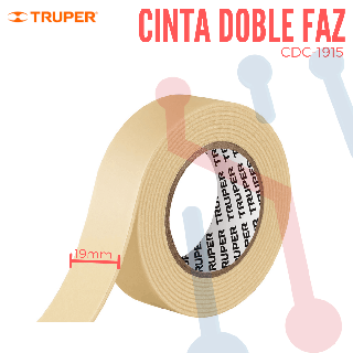Cinta Doble Faz 19mm 1.5m TRUPER