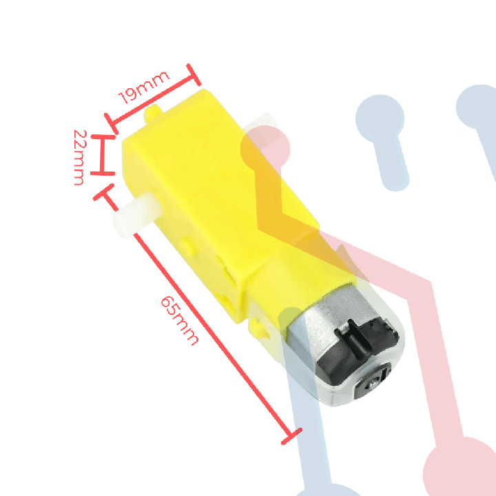 Motorreductor Recto Doble Eje 6V 200RPM