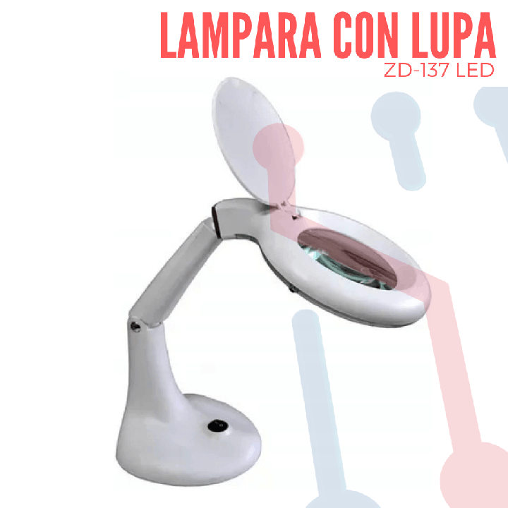 Lámpara Articulada con Lupa ZD-137 LED