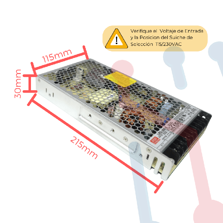 Fuente 5V 40A Mean Well