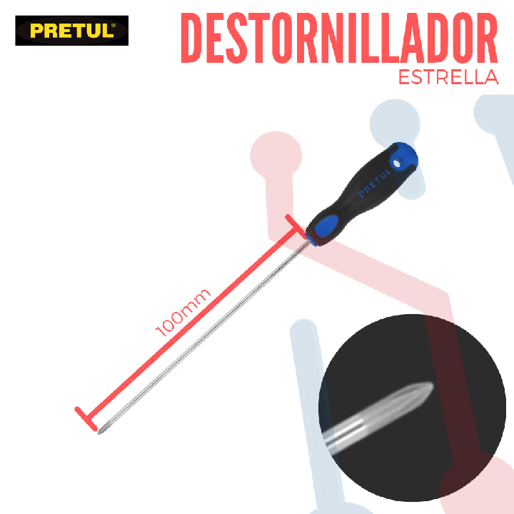 Destornillador de  Estrella Pretul (DP-1/8X4BP)