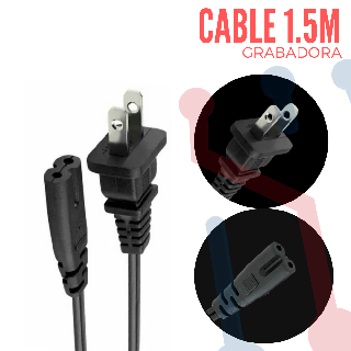 Cable de Poder Tipo Grabadora (1.5 Metros)