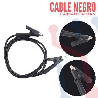 Cable Caimán  Caimán 4mm Negro