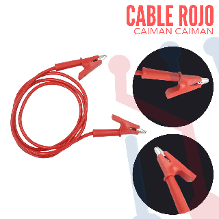 Cable Caimán  Caimán 4mm Rojo