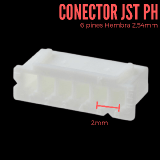 Conector JST PH 6 Pin Hembra de 2mm