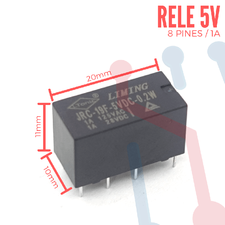 Rele de Ensamble 5V 8Pin 0.6A