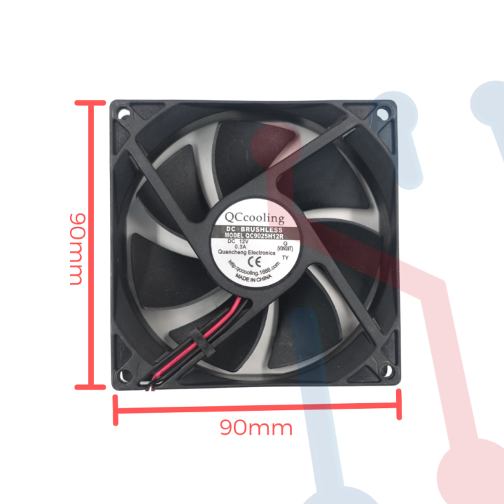 Ventilador 12V PWM 90x90x25mm