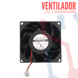 Ventilador 24V  80x80x38mm