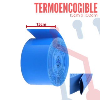 Termoencogible Azúl para Batería 15cm X 100cm