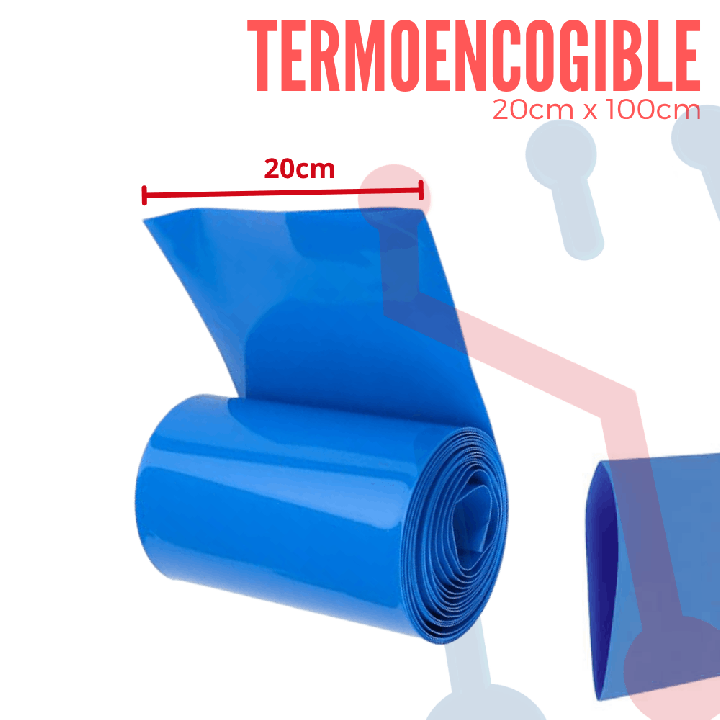 Termoencogible Azúl para Batería 20cm X 100cm