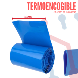 Termoencogible Azúl para Batería 30cm X 100cm
