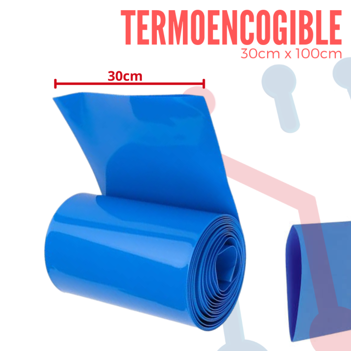 Termoencogible Azúl para Batería 30cm X 100cm