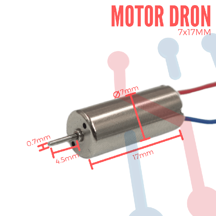 Motor Drone 7X17mm sin Aspa