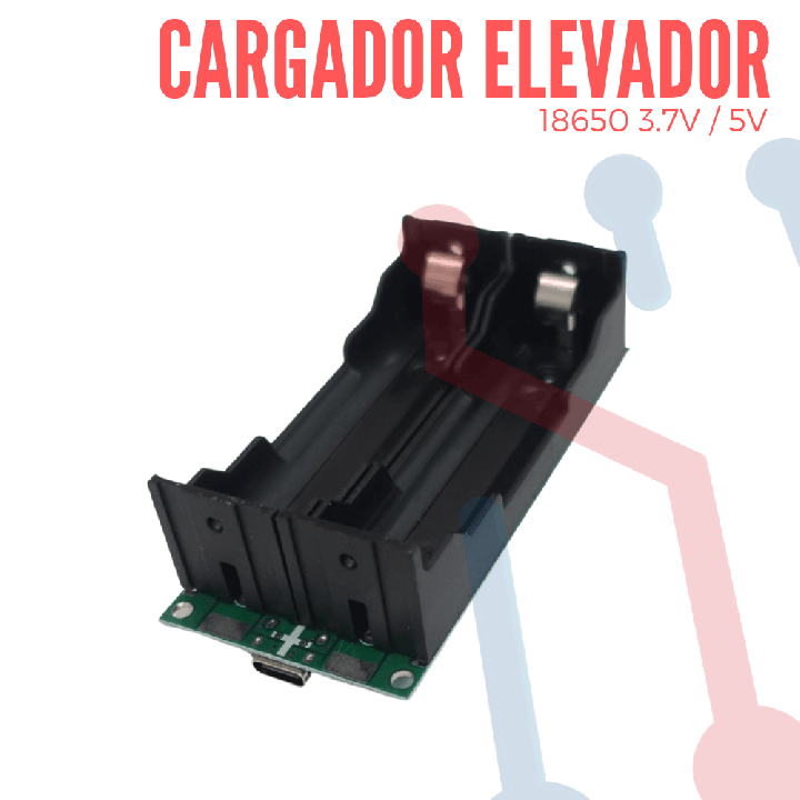 Cargador Elevador de Batería 18650 a 5V 3A