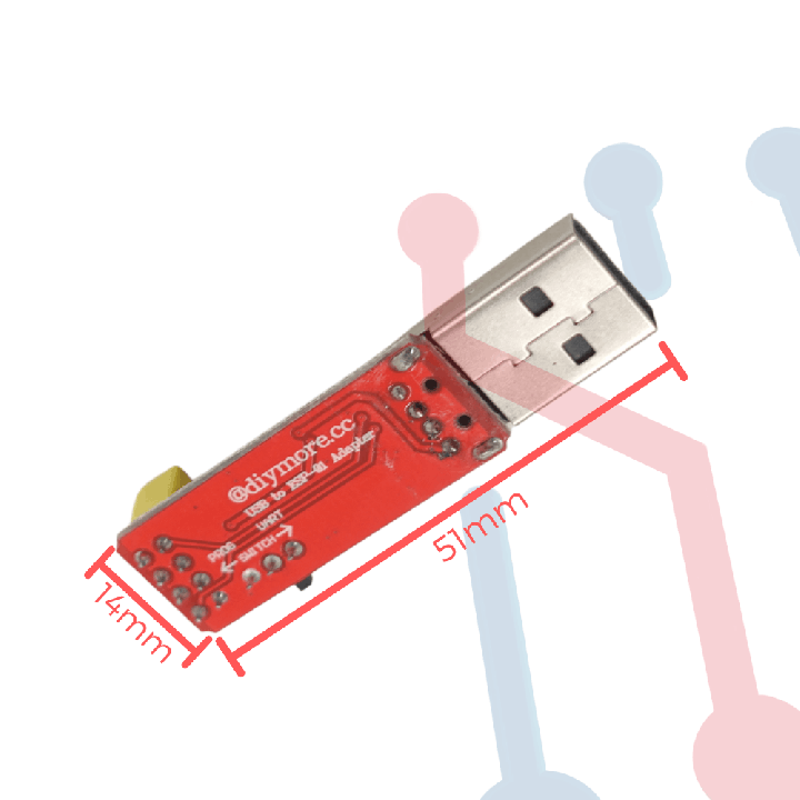 Conversor USB a ESP8266-01 (CH340)