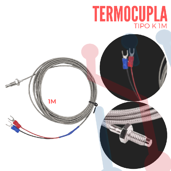 Termocupla Tipo K 0~ 400ºC (1M)