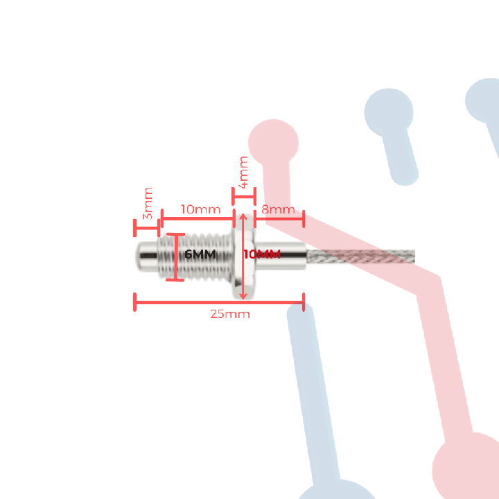 Sensor de Temperatura  PT100 -50º C~ 400ºC (3M)