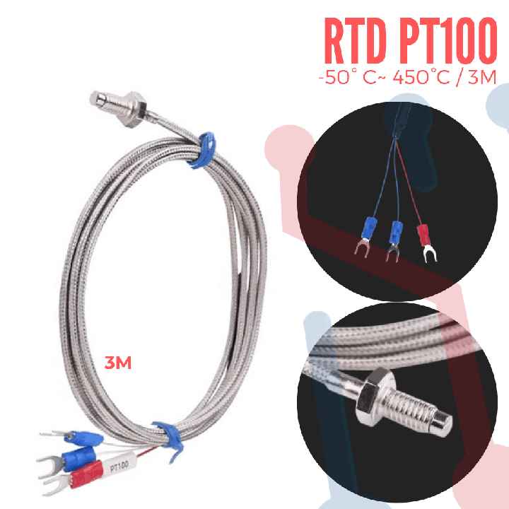 Sensor de Temperatura  PT100 -50º C~ 400ºC (3M)