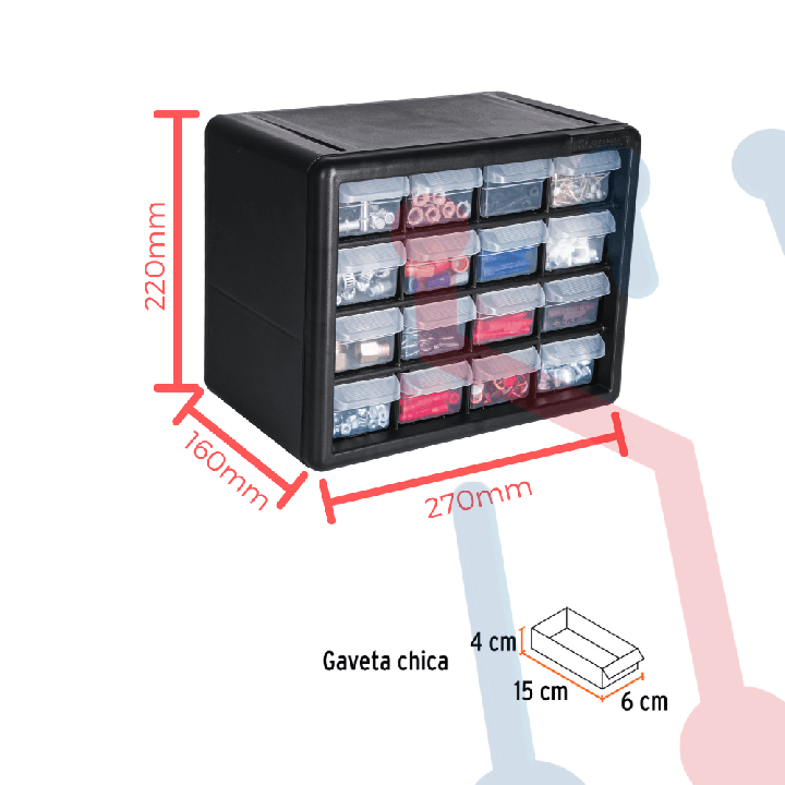 Organizador Truper 270x220x160mm