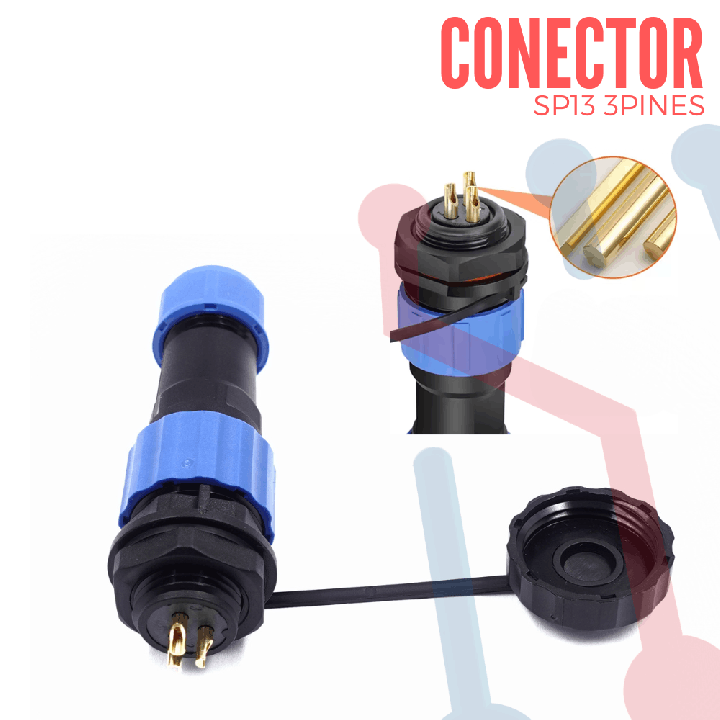 Conector  IP68 SP13-3P