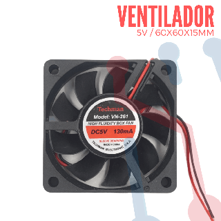 Ventilador 5V  60x60x15mm