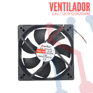 Ventilador 24V  120x120x25mm