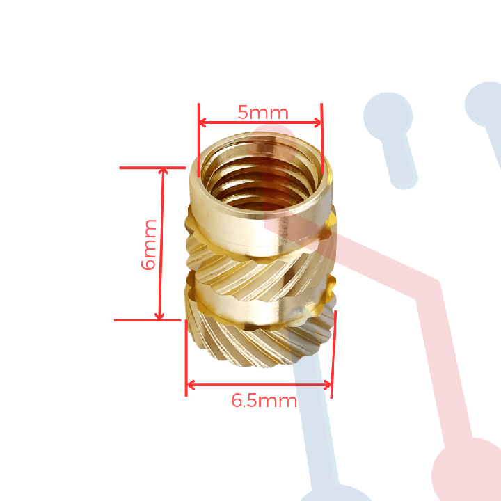 Tuerca de Inserción M5X6X6.5MM