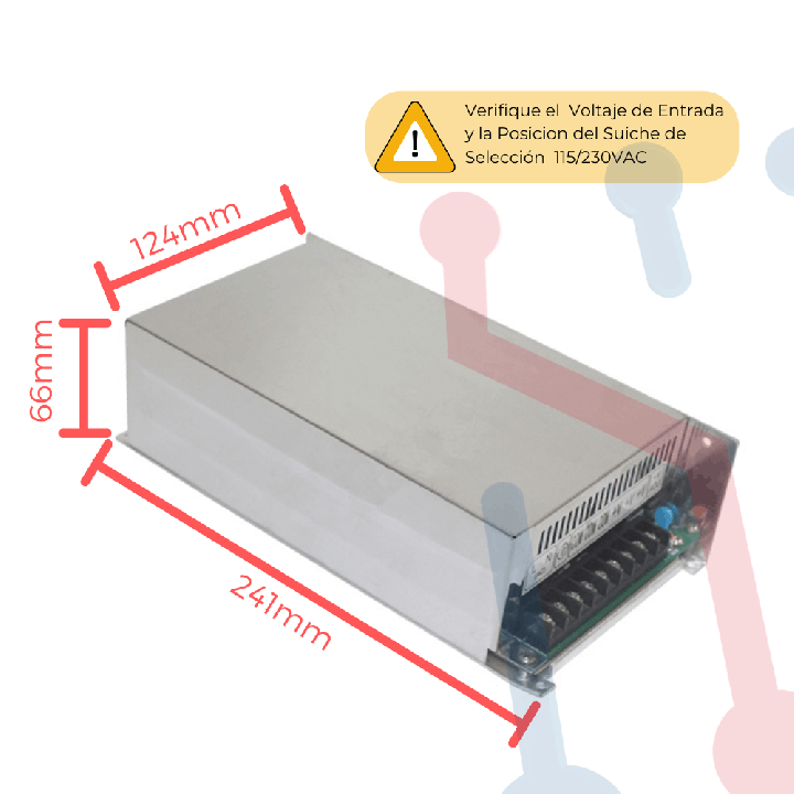 Fuente Suicheada 48V 10A 500W (LEYU)