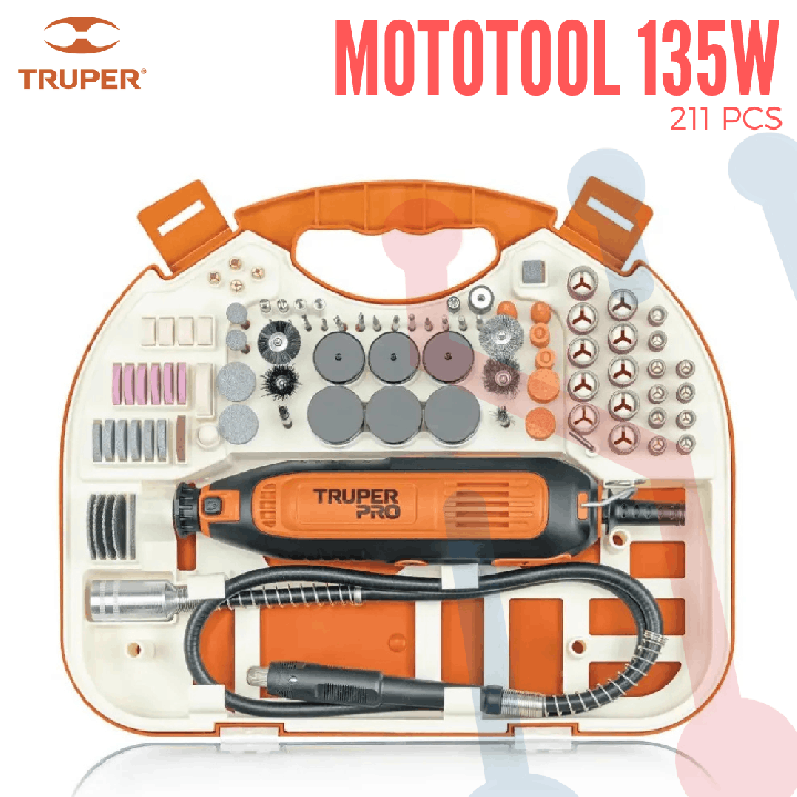 MotoTool 135W Truper 211 Piezas
