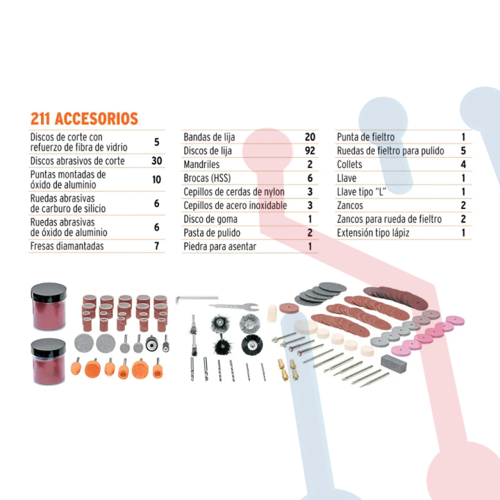 MotoTool 135W Truper 211 Piezas