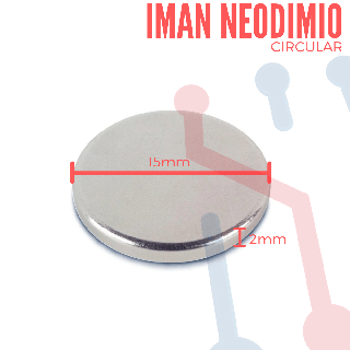Imán Neodimio Circular 15x2mm