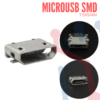 Jack Micro USB SMD 7.5x5mm