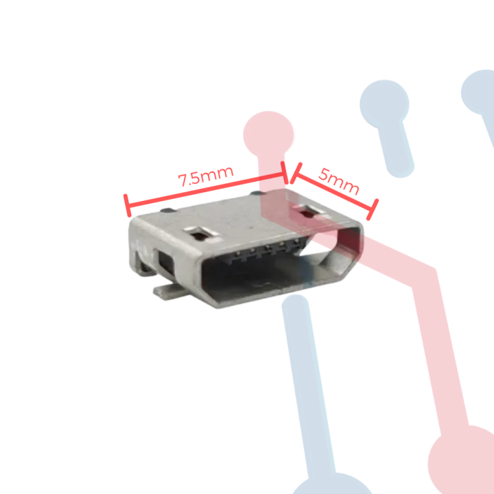 Jack Micro USB SMD 7.5x5mm