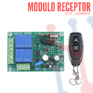Módulo Receptor 2CH  433Mhz (110V AC)